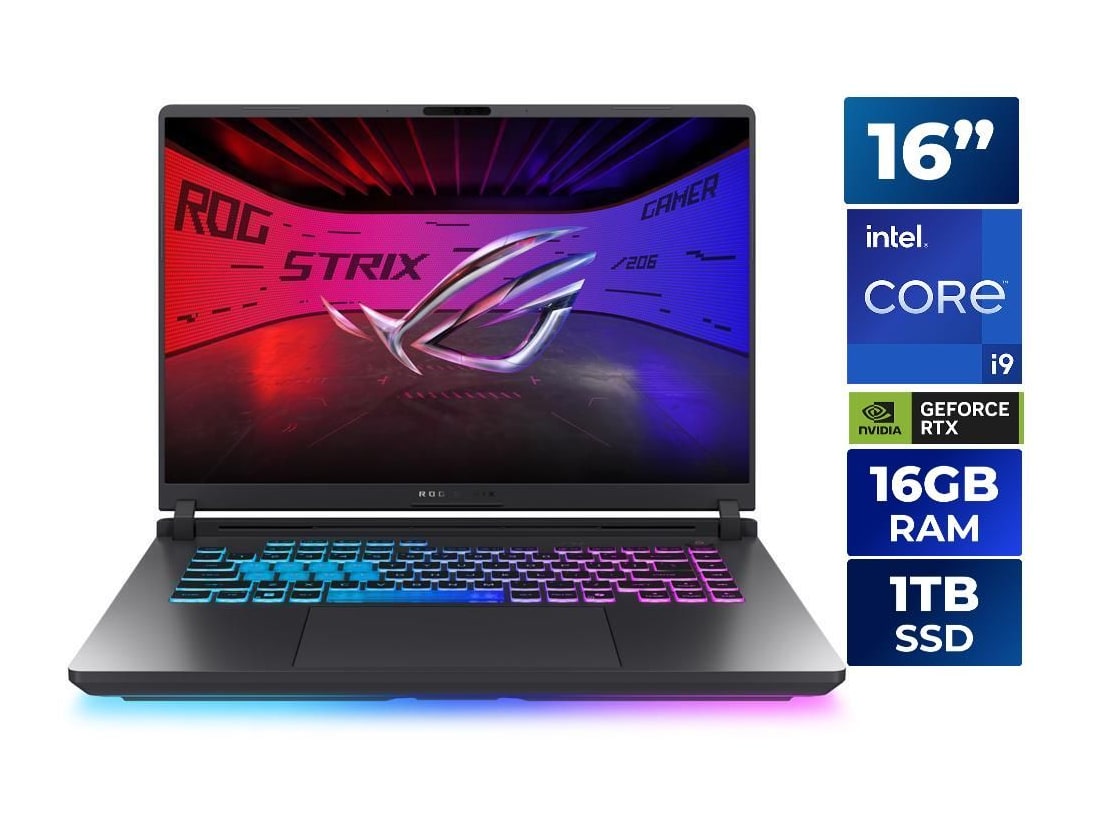 ASUS - ROG Strix G16 16" - Intel Core i9-14900HX chip - 16GB Memory - 1TB SSD - Eclipse Gray
