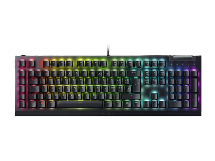 Razer - BlackWidow V4 X Yellow Switch (Italian Layout) Mechanical Keyboards - Black
