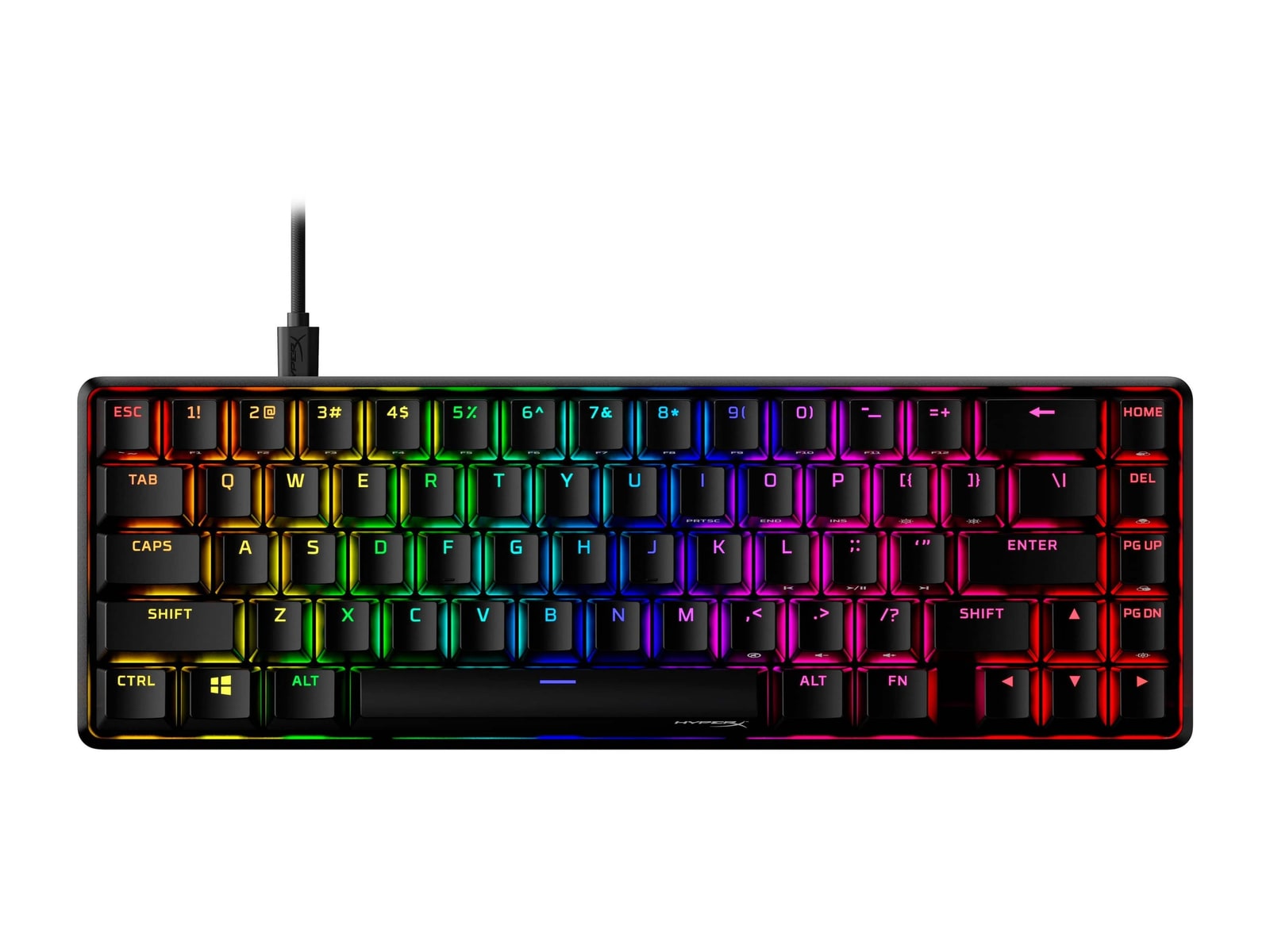 HyperX - Alloy Origins 65 HyperX Red Linear Mechanical Keyboards - Black