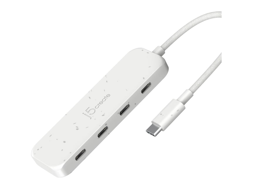 j5create - Eco-Friendly USB-C to 4-Port Type-C Gen 2 Hub USB Hubs - Nature White