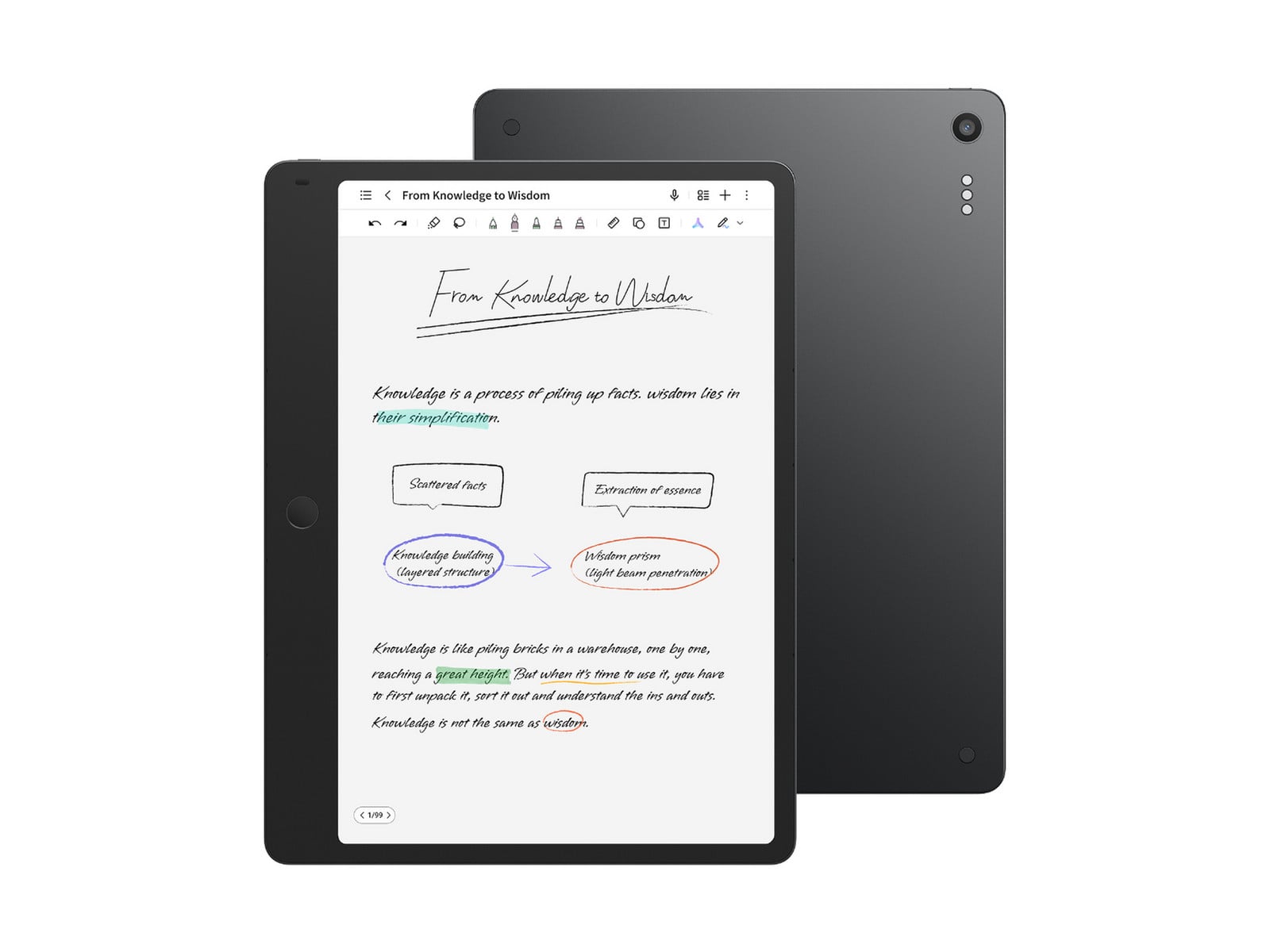 TCL - Note A1 NXTPAPER with T-Pen Pro + Flip Case - 256GB - Wi-Fi - Aerolite Gray