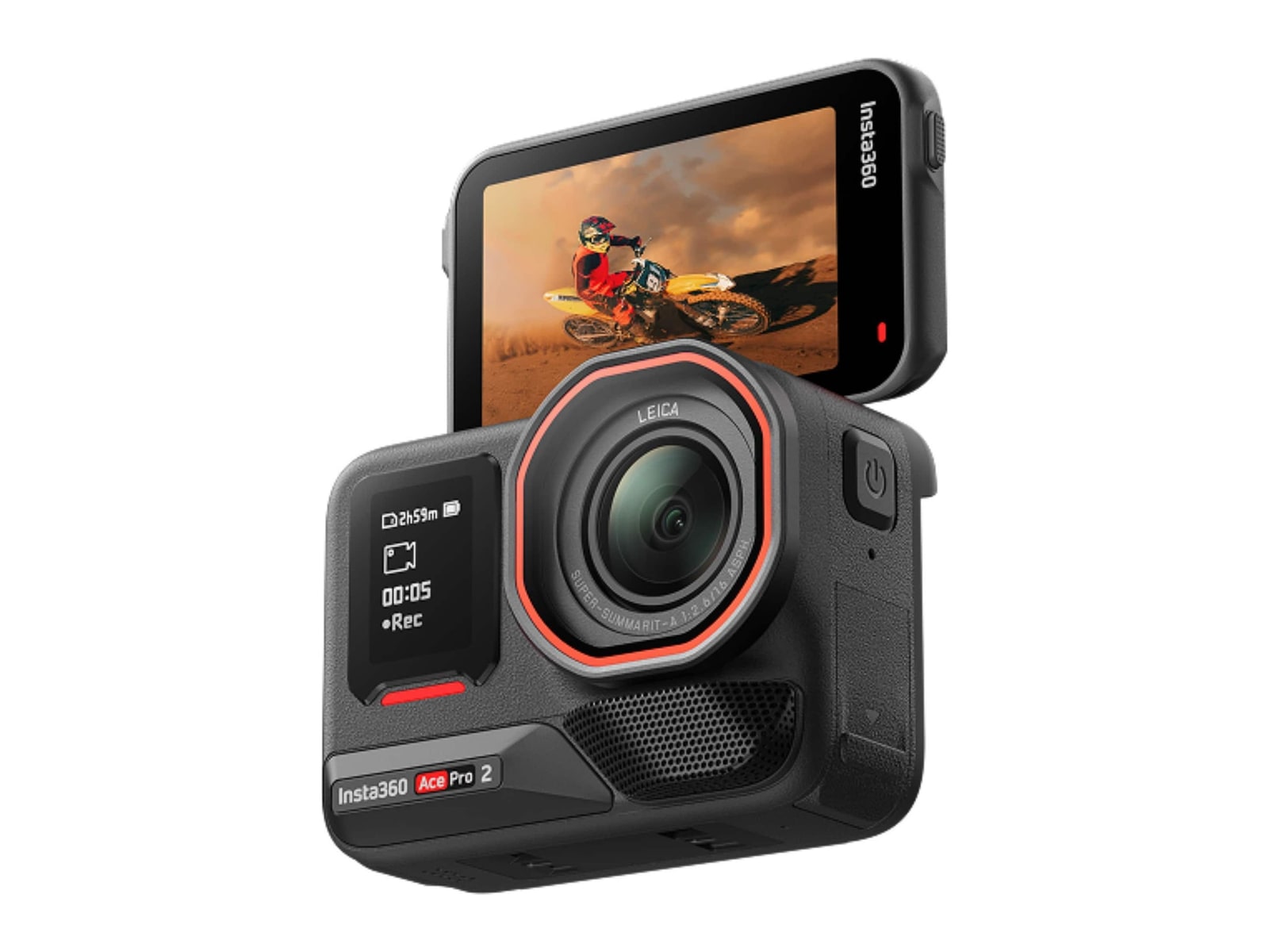 Insta360 - Ace Pro 2 8K Action Cameras Octa Edition Dual Battery - Black