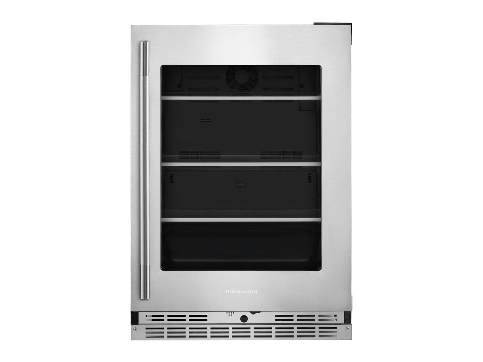 KitchenAid - 5.2 Cu. Ft. Undercounter Refrigerator with Glass Door Right-Hinge 24-Inch in PrintShield Stainless Steel Refrigerators
