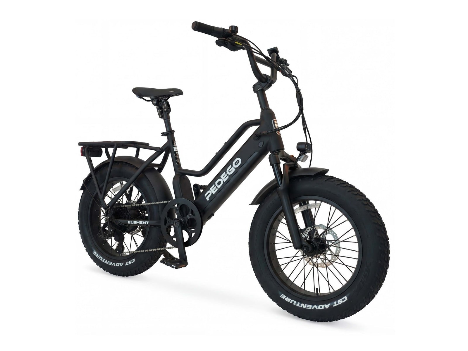 Pedego - Element Pro 20-inch Step-Thru Matte Black Electric Bikes