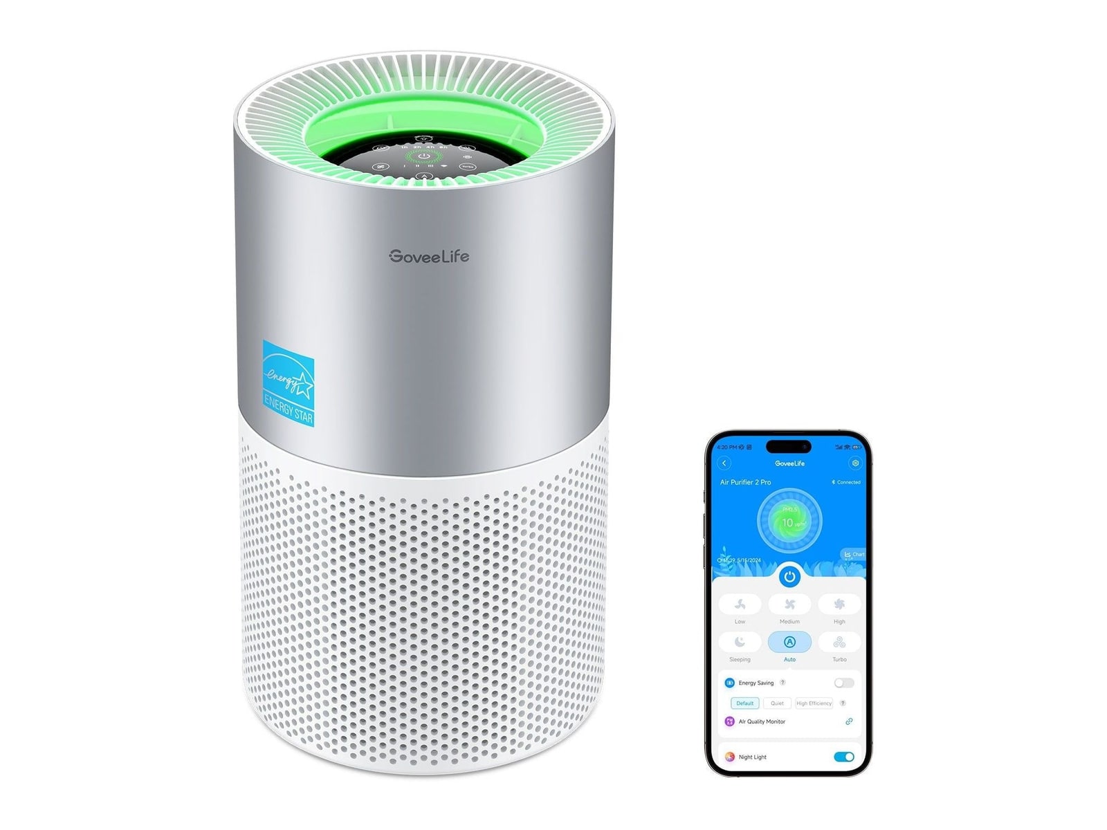 Govee - Smart Air Purifier 2 Pro with Dust Sensor Air Purifiers