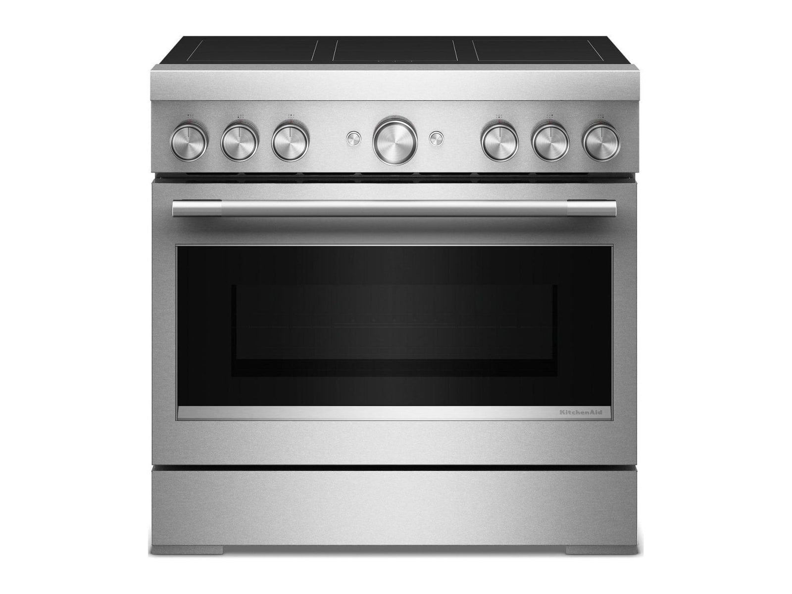 KitchenAid - 5.1 Cu. Ft. 6-Element Induction Commercial-Style Range with Air Fry 36-Inch Wide Stainless Steel Ovens & Ranges