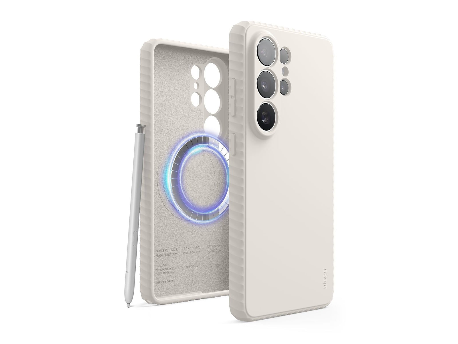 elago - Magnetic Ridge Case - Galaxy S26 Ultra - Stone