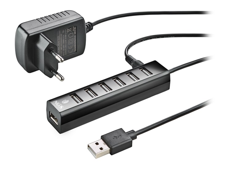 NGS - IHUB7 TINY USB Hubs - Black