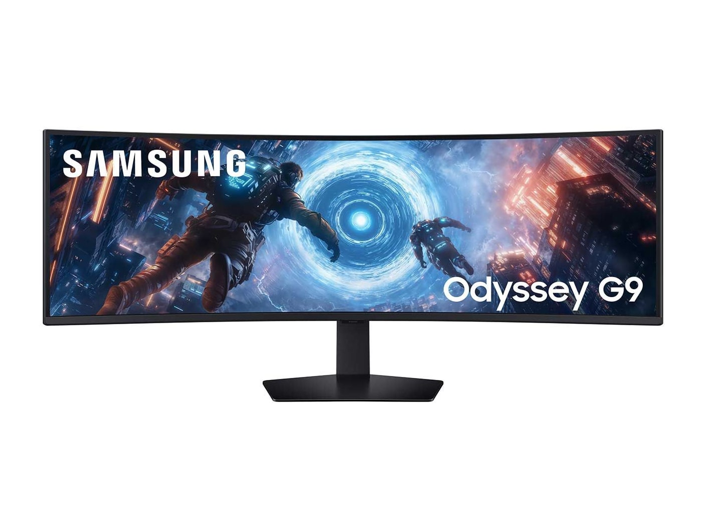 Samsung - 49 inch Odyssey G91F 5120 x 1440 144Hz Ultrawide Monitors - Black