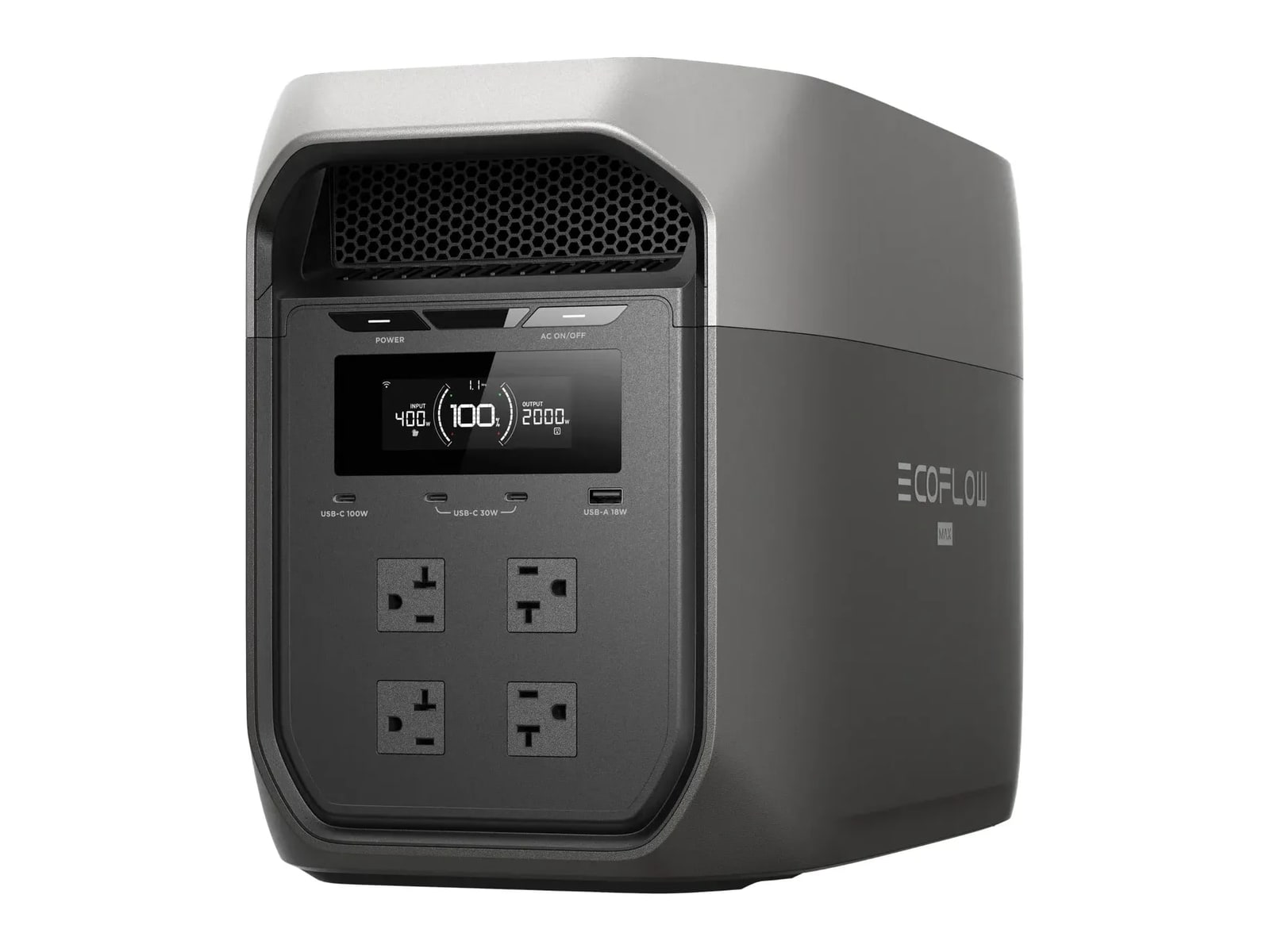 EcoFlow - DELTA 3 Max 2048Wh Portable Power Stations - Black