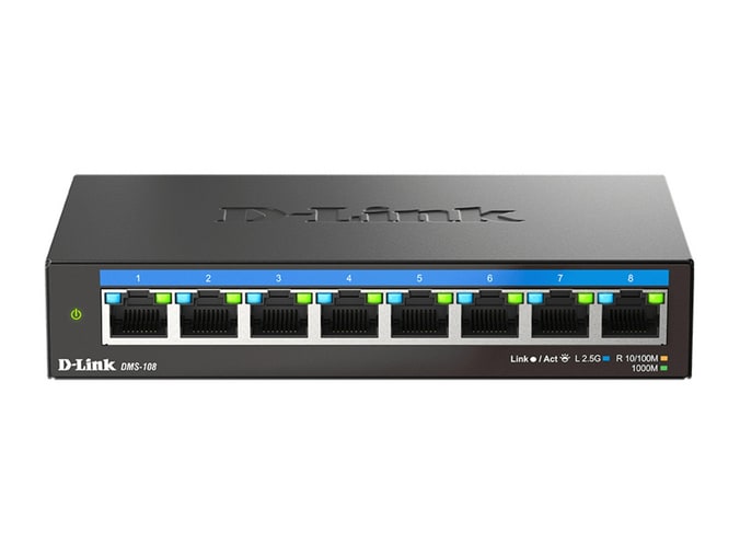 D-Link - DMS-108 8-Port 2.5G Multi-Gigabit Desktop Switches