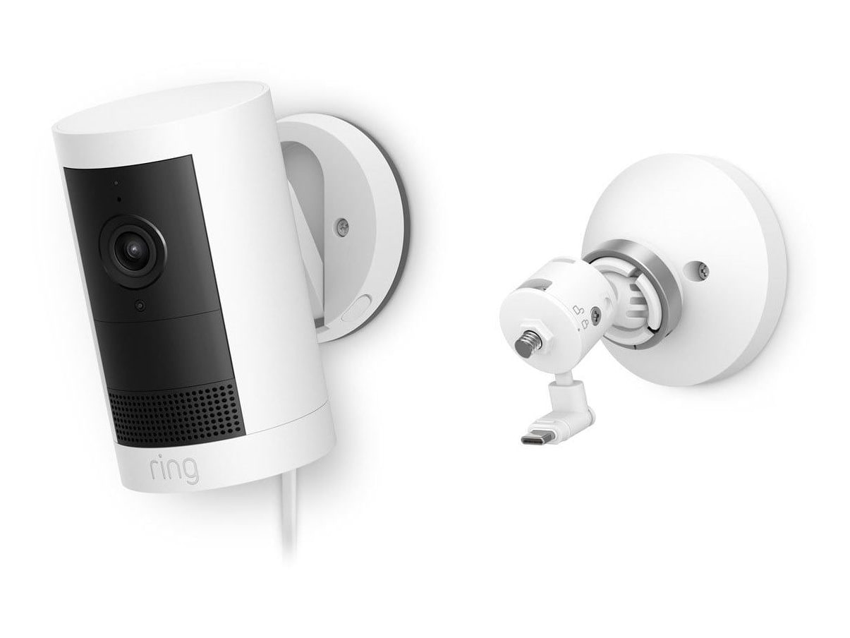 Ring - Outdoor Cam Pro With Retinal 4K PoE Security Camera White Security Cameras