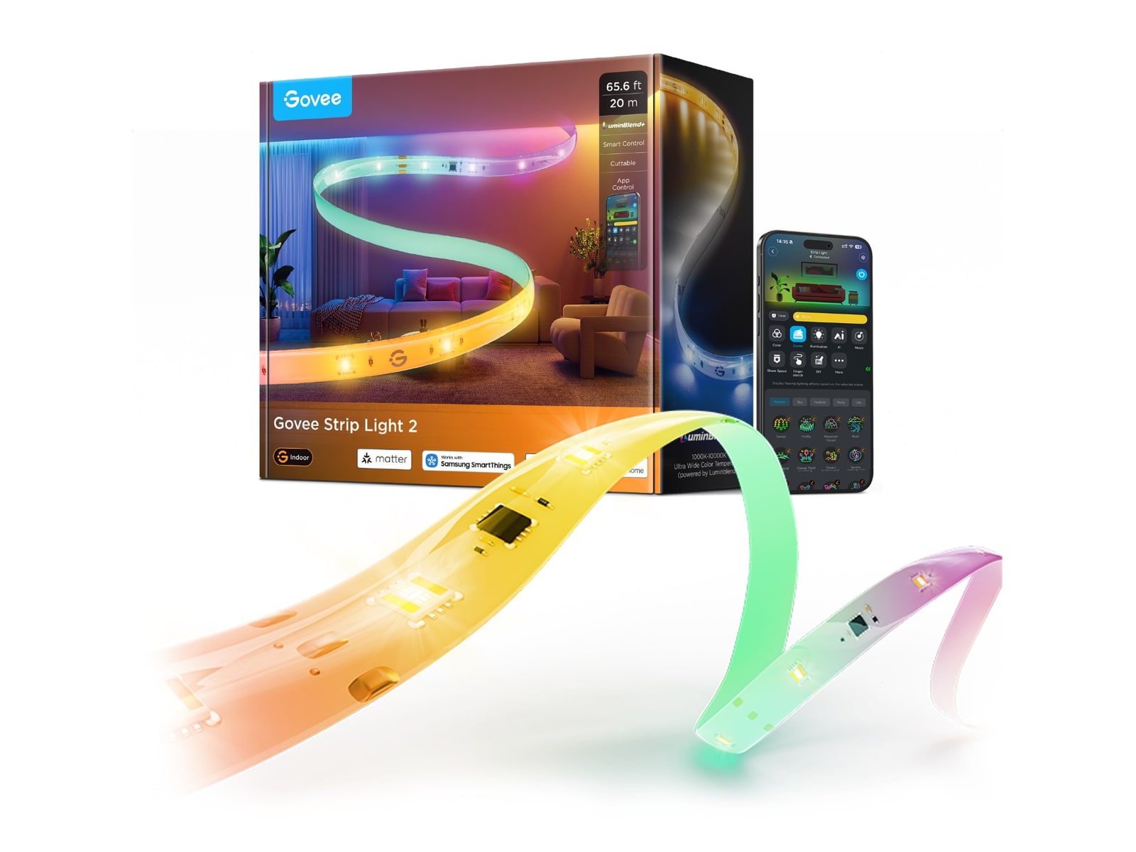 Govee - Strip Light 2 65.6ft Smart Lighting