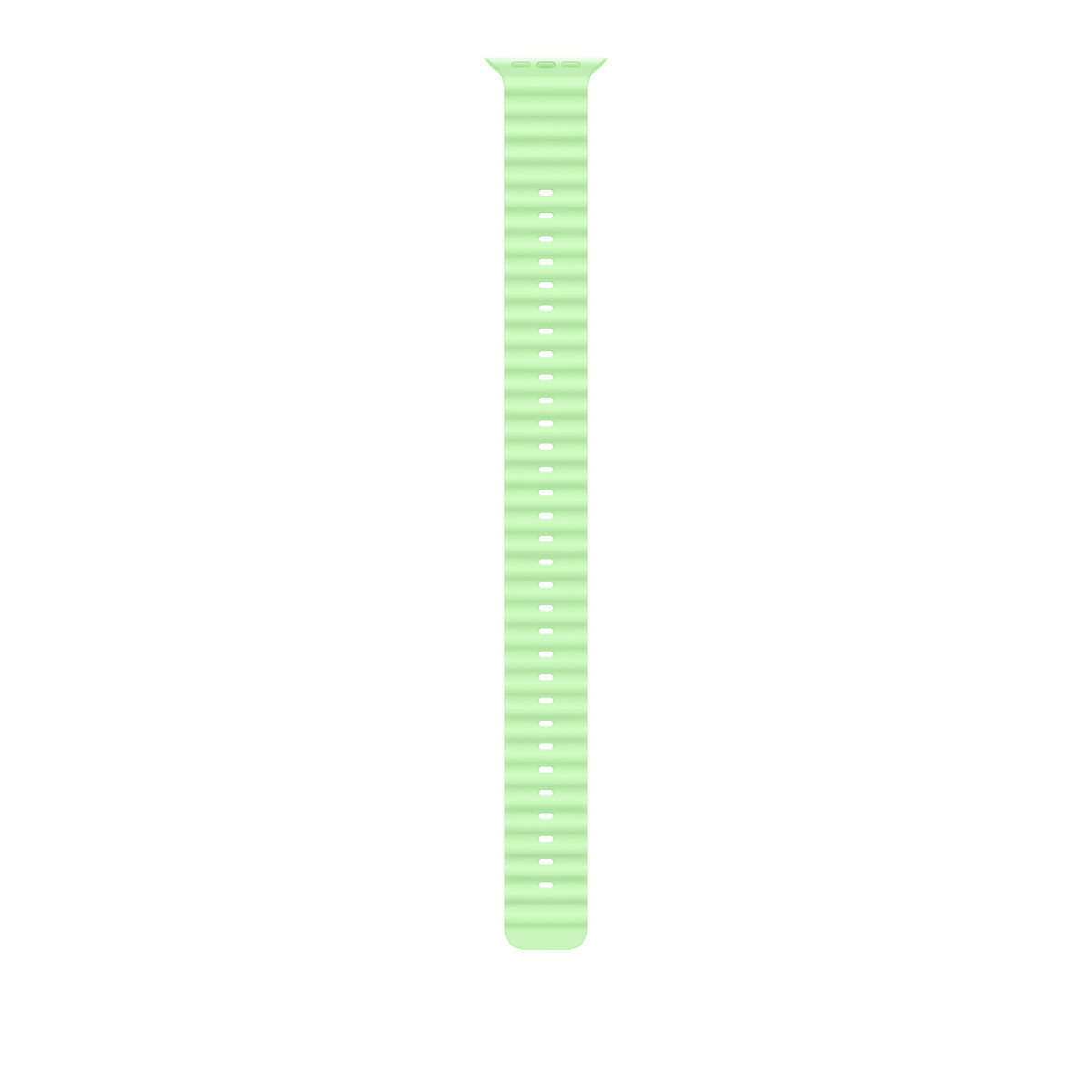 Apple - Apple Watch Ocean Band Extension - 49mm - Natural Titanium Finish - Neon Green
