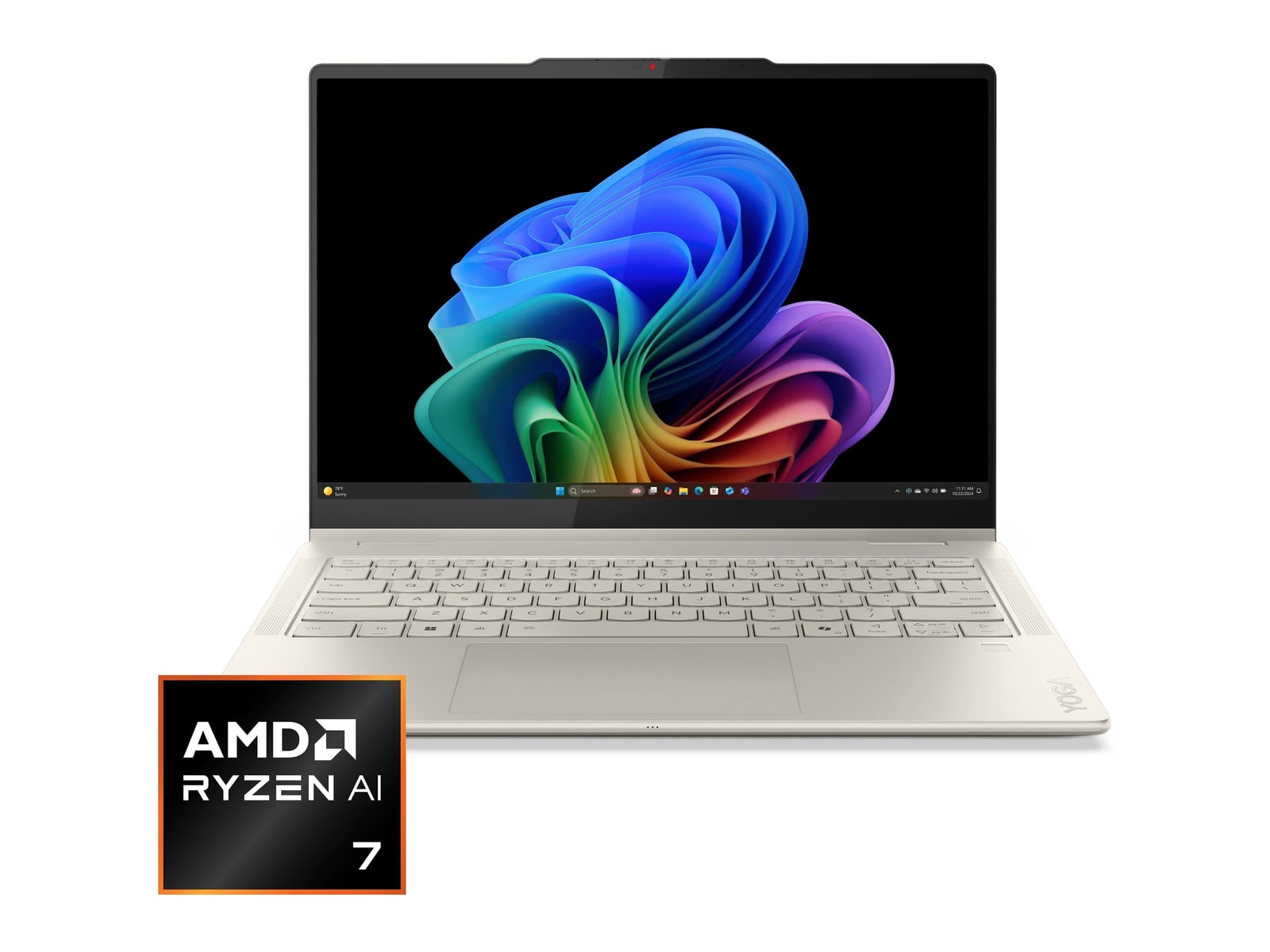 Lenovo - Yoga 7 83JR0001US 14" - AMD Ryzen AI 7 350 chip - 16GB Memory - 1TB SSD - Seashell