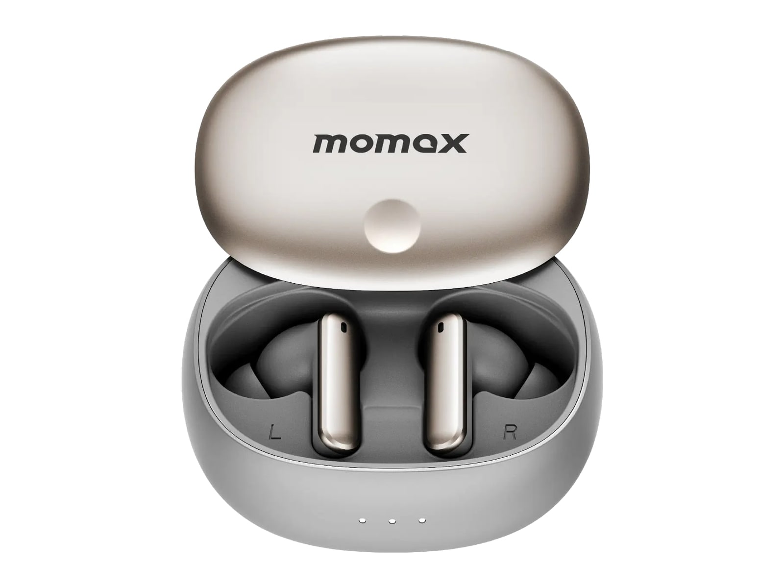 MOMAX - 1-Vibe Lite True Wireless Noise Cancelling Earbuds True Wireless Earbuds - Titanium
