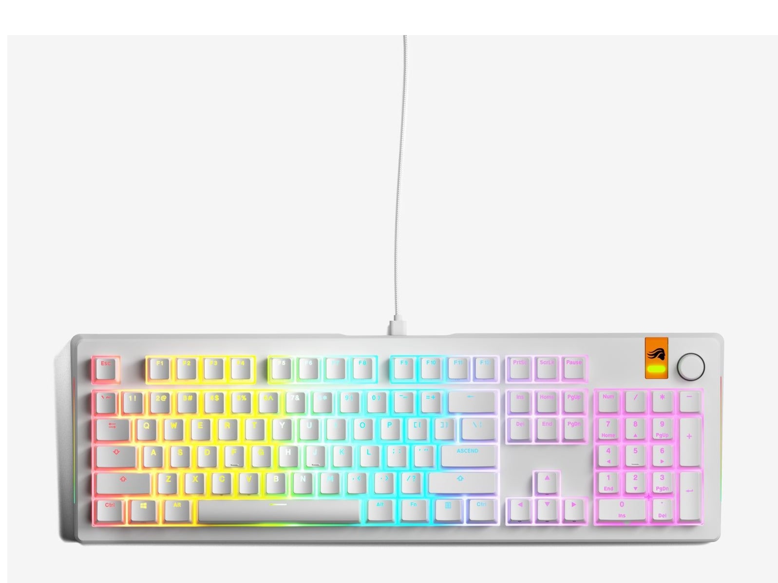 Glorious - GMMK 3 HE Prebuilt 100% Mechanical Keyboards - White