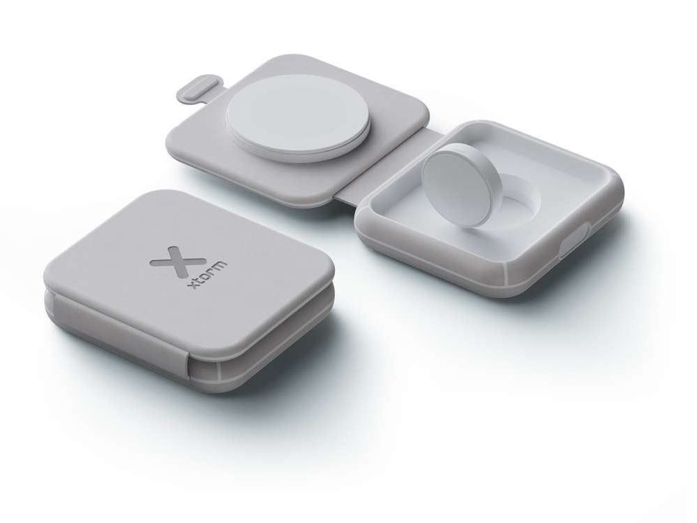 Xtorm - Foldable Travel 2-in-1 Grey Wireless Chargers
