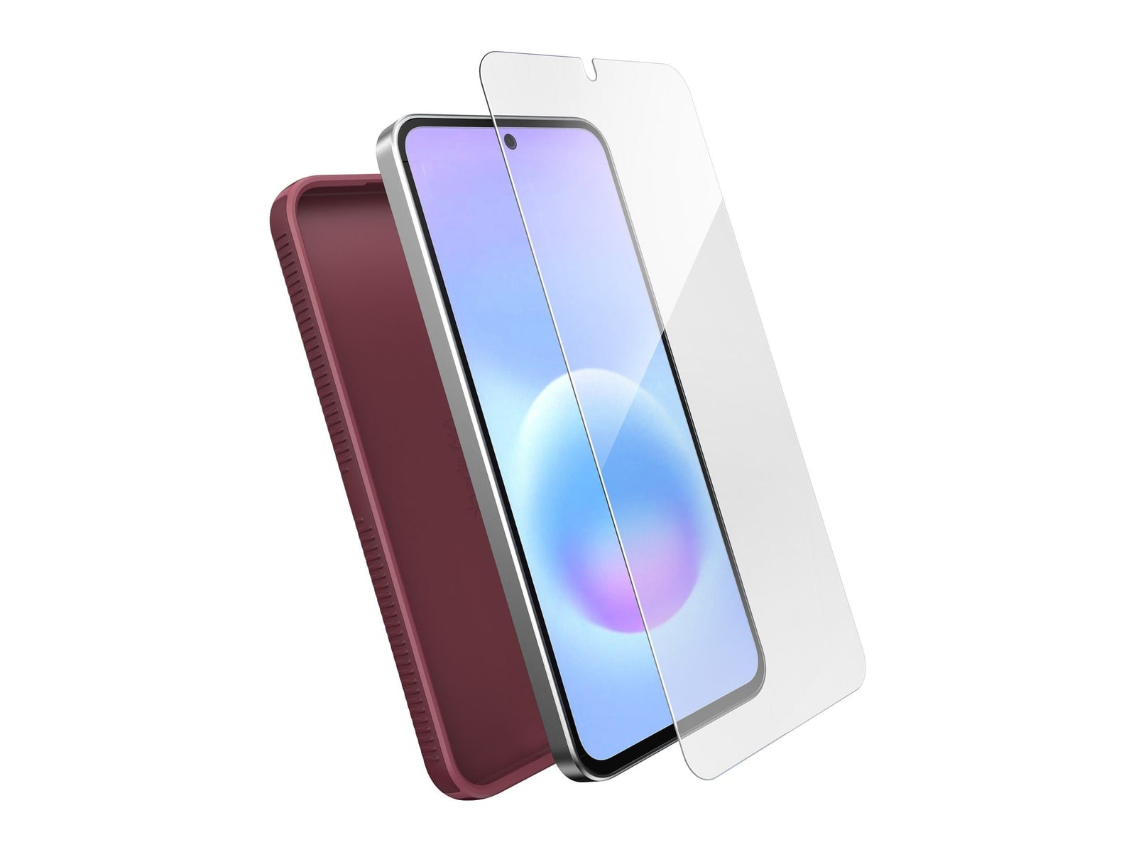 Speck - IMPACTHERO Grip + Tempered Glass - Galaxy A37 5G - Rusty Red/Currant Red