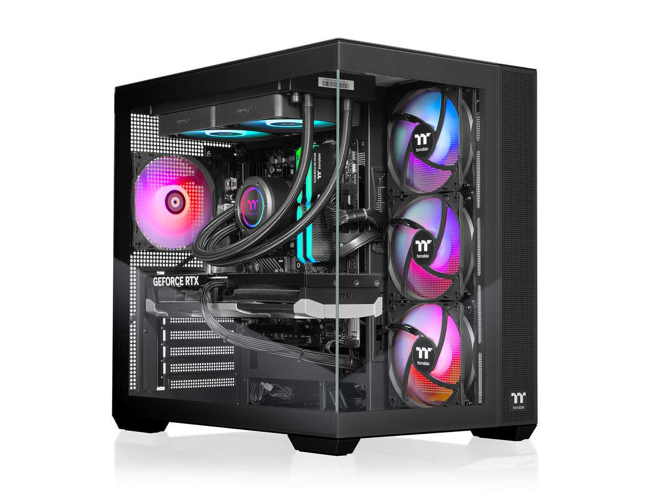 Thermaltake - LCGS View 7870T-380 - AMD Ryzen 7 7800X3D chip - 32GB Memory - 2TB SSD - Black