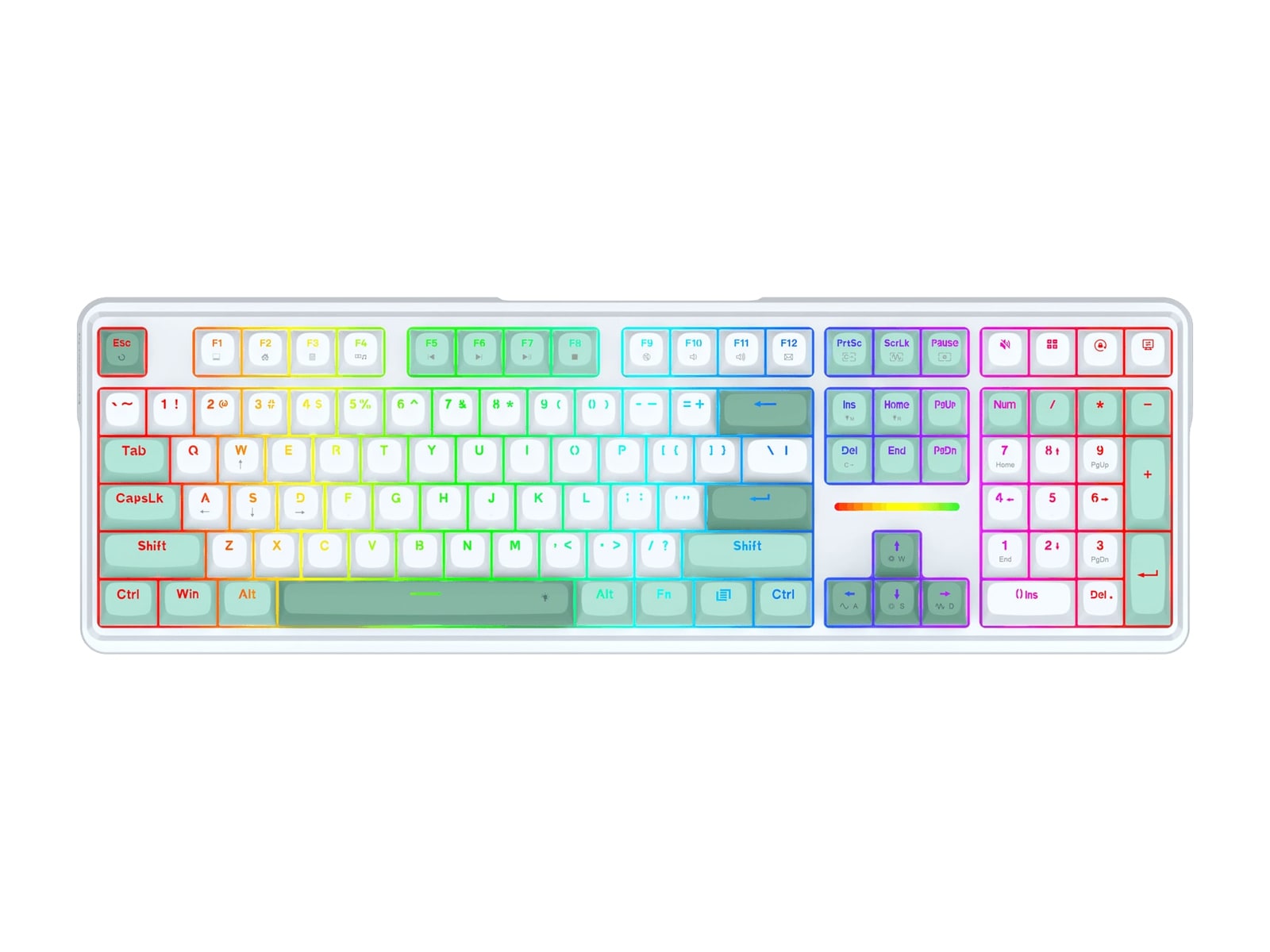 Redragon - ANTONIUM K745 HE Keyboards - White & Green