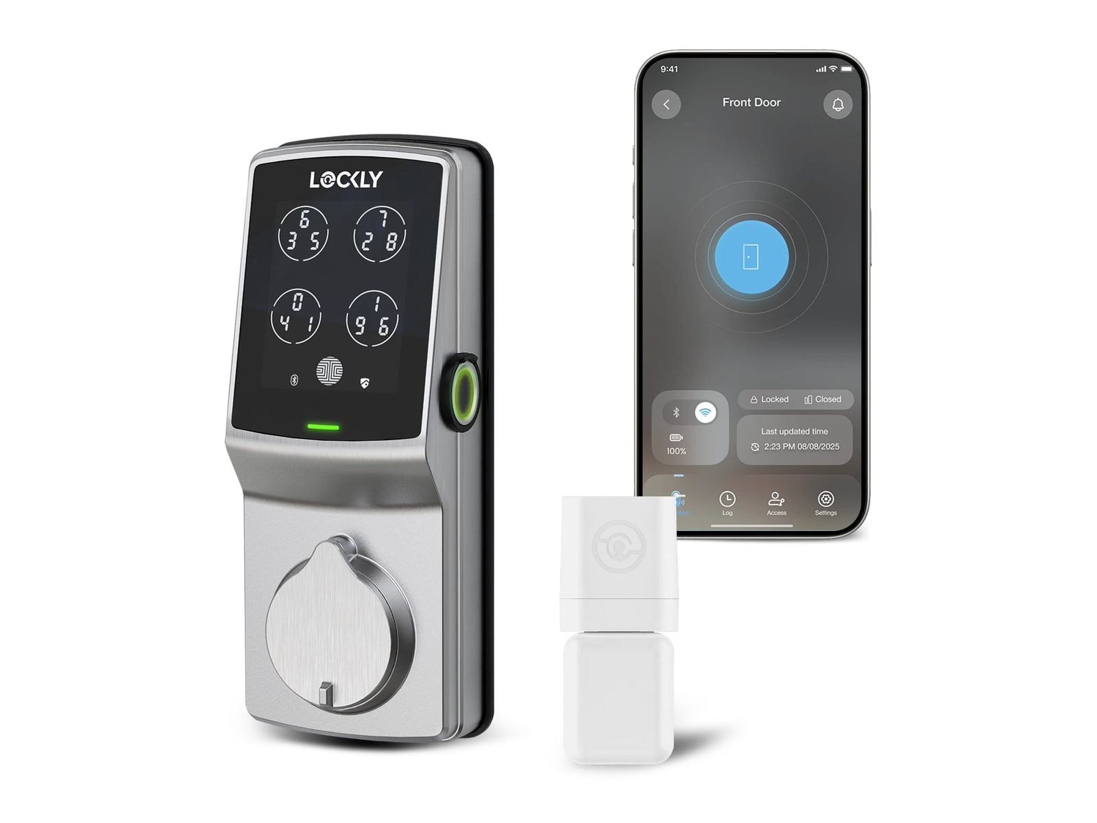 Lockly - Guard Secure Pro Deadbolt - Satin Nickel Smart Locks