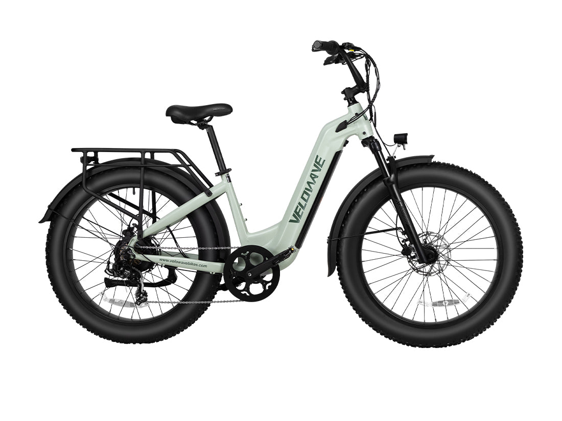 Velowave - Ranger Step-Thru 3.0 Pale Green Electric Bikes
