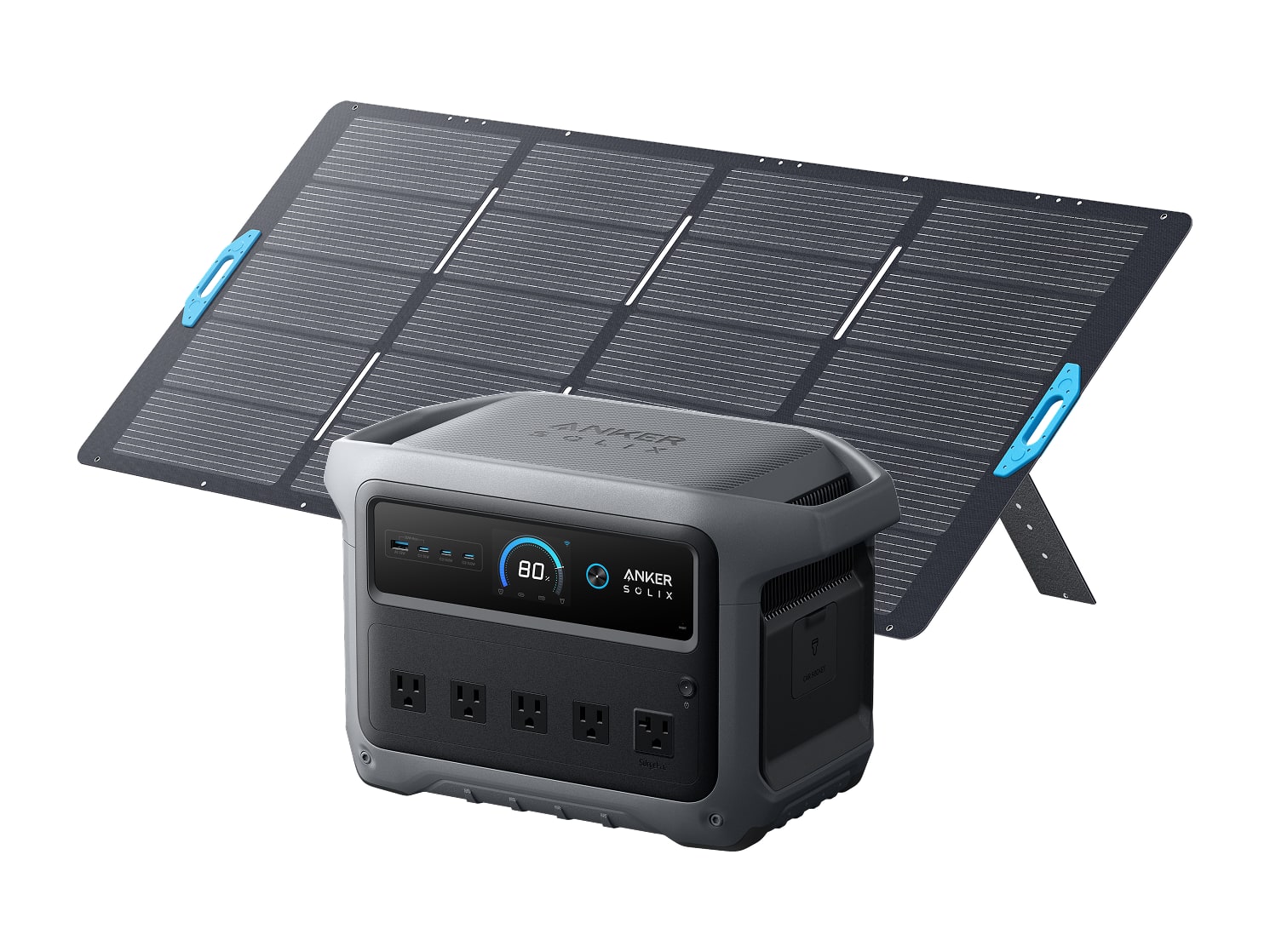 Anker - SOLIX C1000 Gen 2 with 400W Portable Solar Panel 1024Wh Portable Power Stations