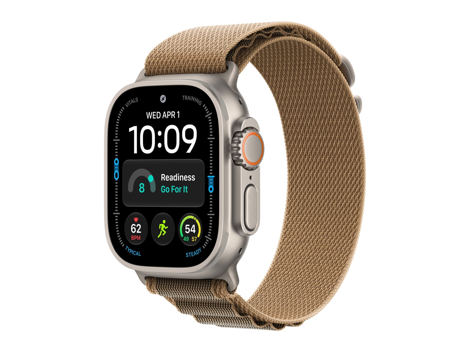 Apple Watch Ultra 4 GPS + Cellular 49mm Natural Titanium Case with Desert Alpine Loop - S