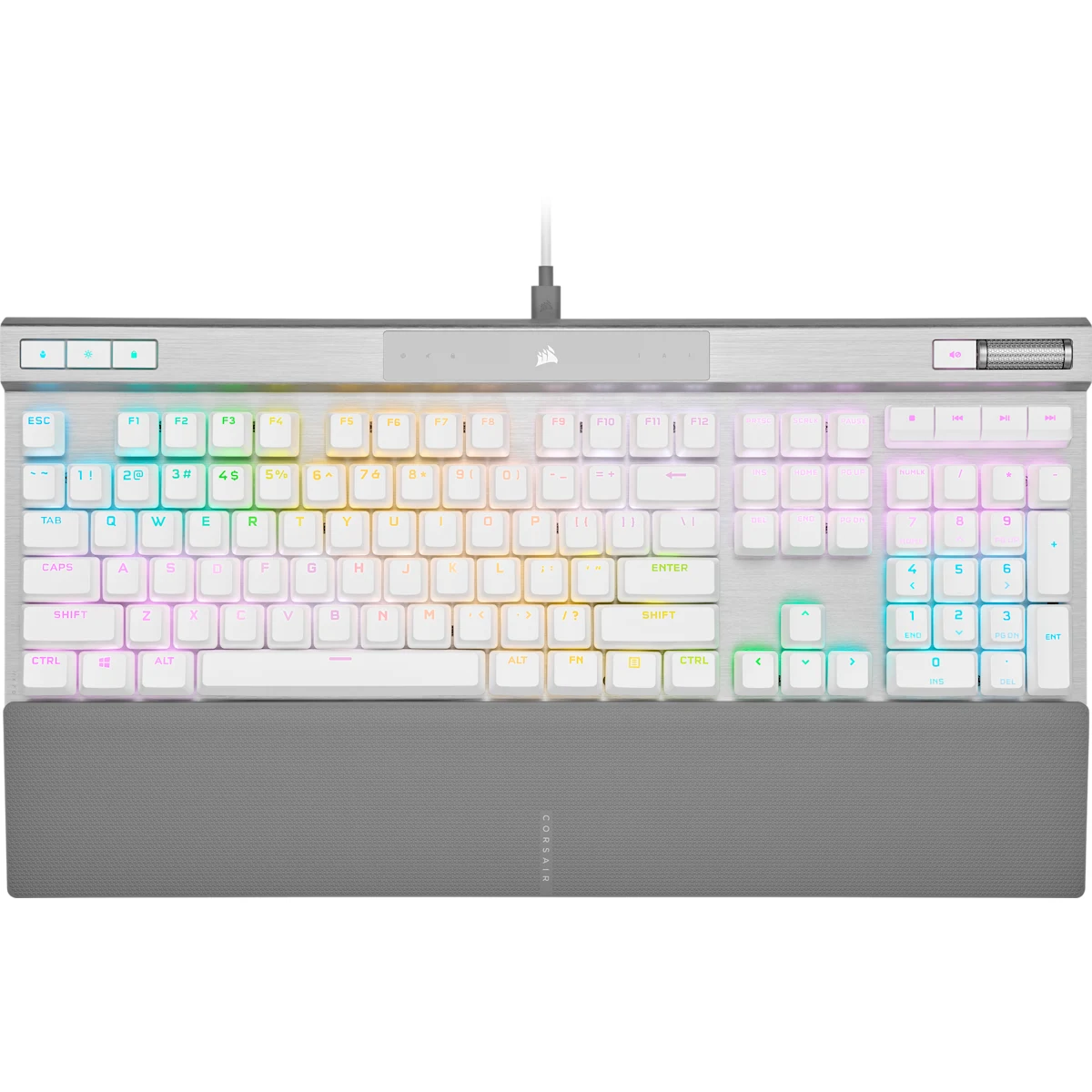 Corsair - K70 PRO RGB USB Wired Mechanical Keyboards - White