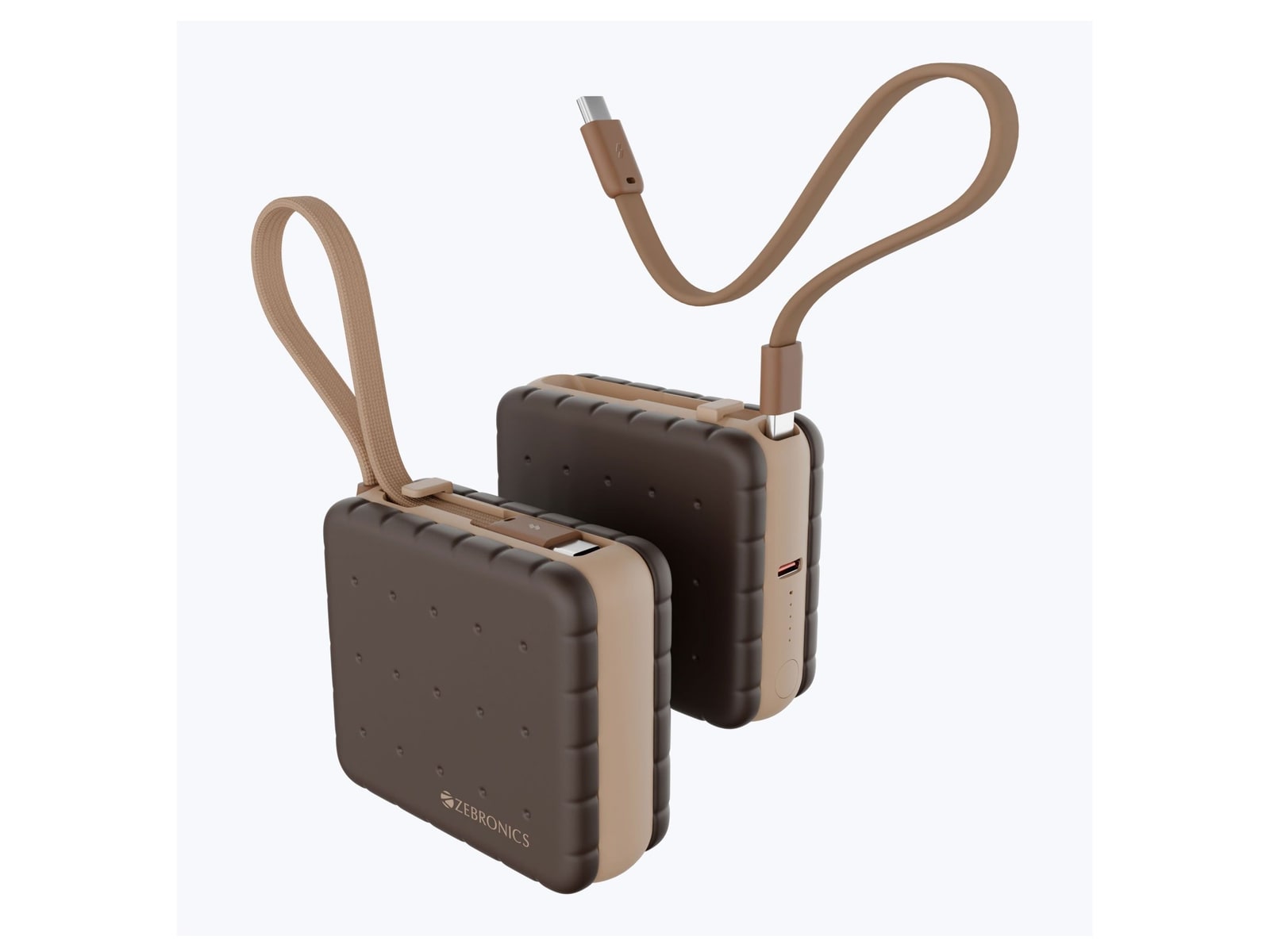Zebronics - Zeb EnergiTank 10R3 Brown Power Banks