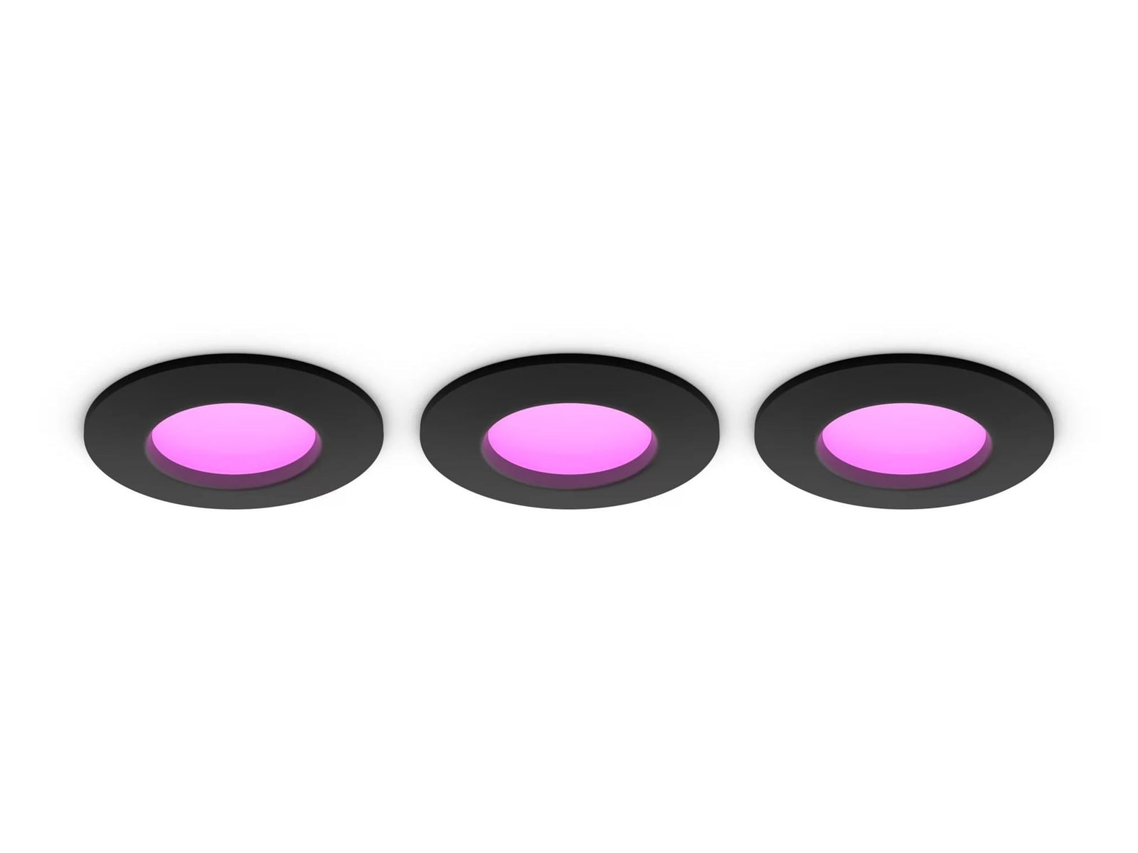 Philips Hue - White and Color Ambiance Slim Recessed Downlight 3 Smart Lighting - Black