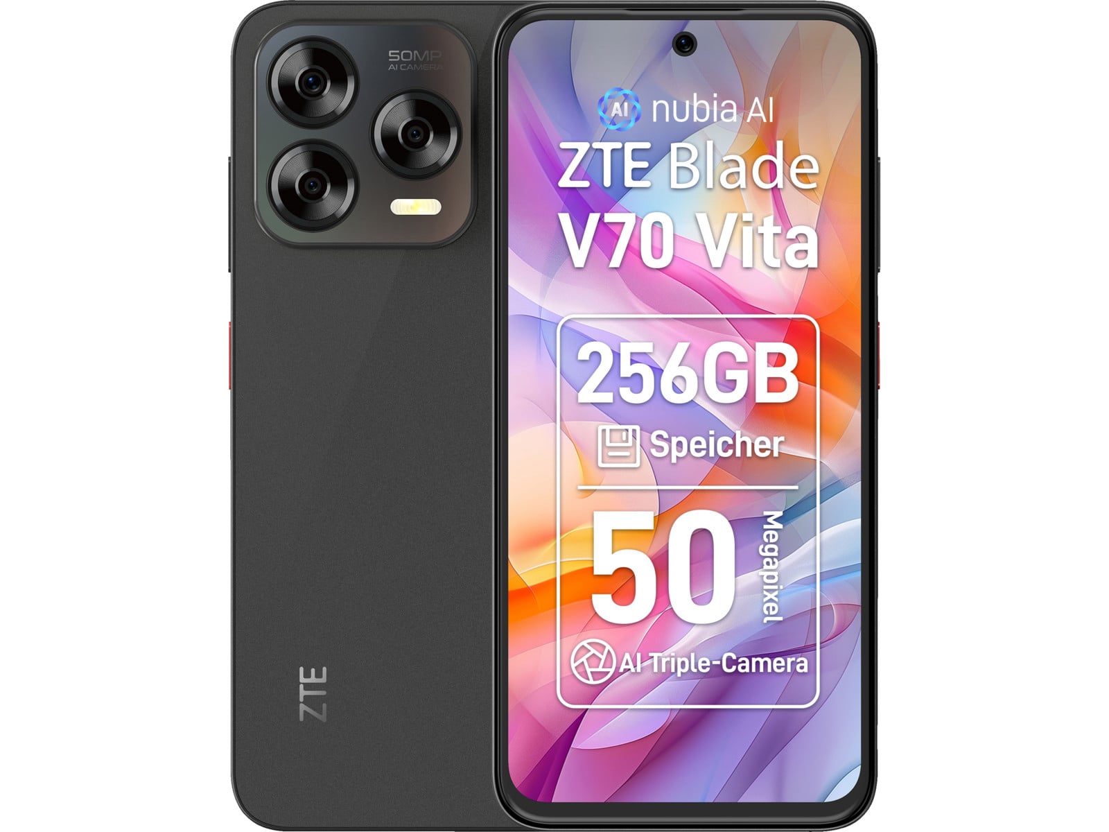 ZTE - Blade V70 Vita 4G LTE 256GB - Stone Gray