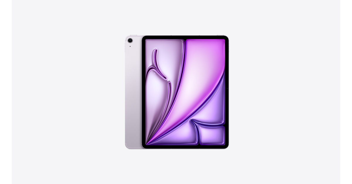 Apple - iPad Air 13" - M4 chip - 128GB - Wi-Fi + Cellular - Purple