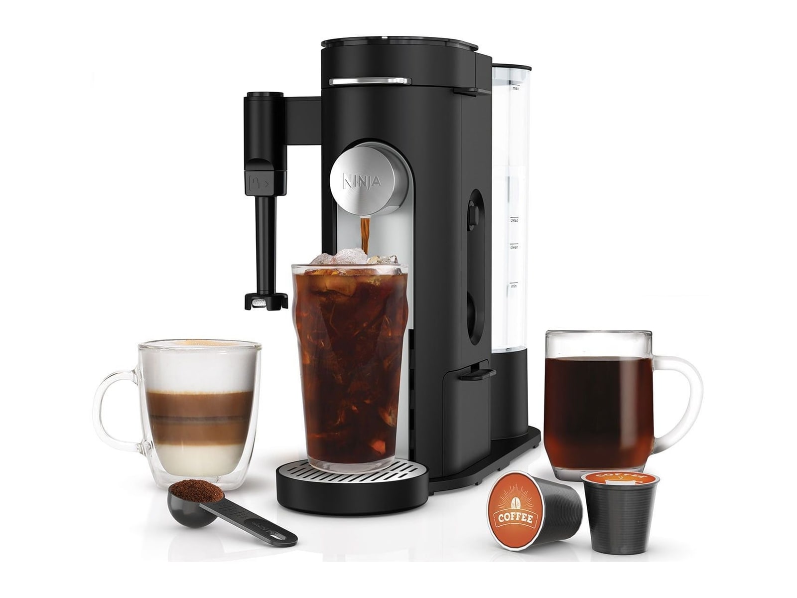 Ninja - Single-Serve Pods and Grounds Specialty Coffee Maker Black Coffee Makers