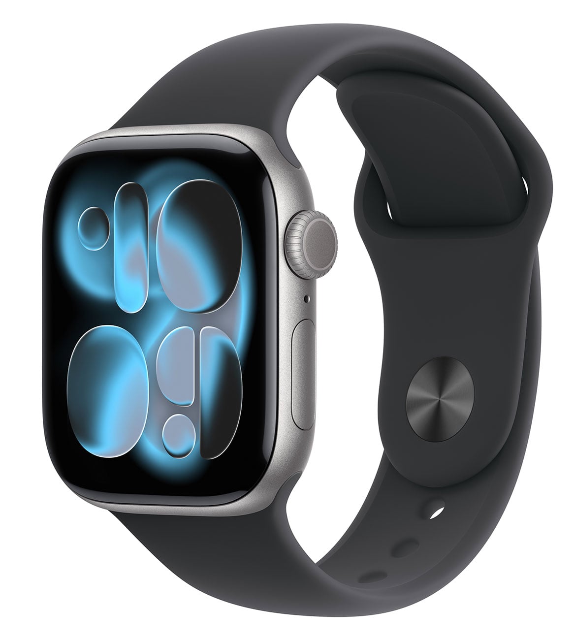 Apple - Apple Watch Series 11 (GPS) 42mm Space Gray Aluminum Case with Black Sport Band - S/M - Space Gray