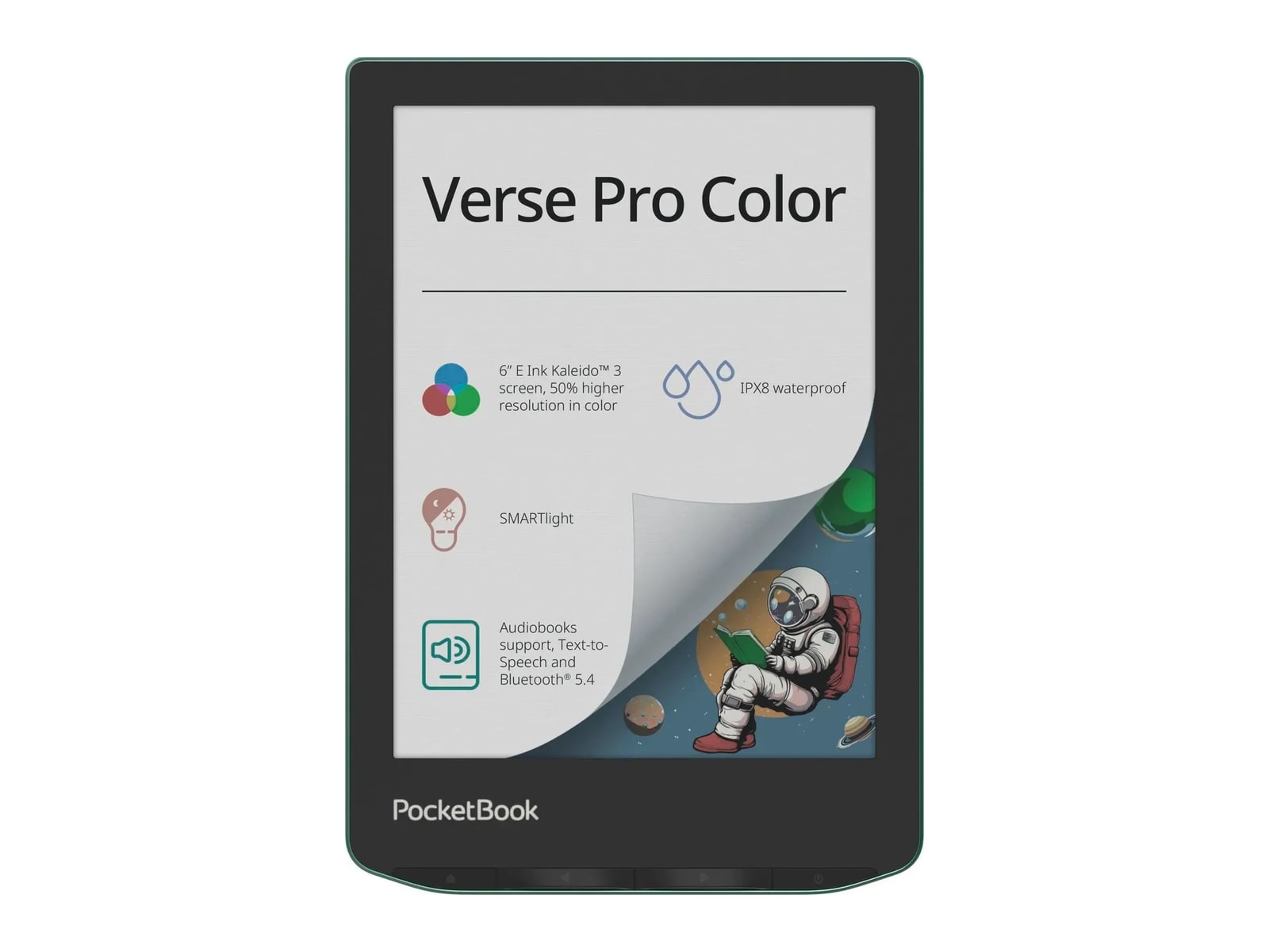 PocketBook - Verse Pro Color E-Ink Readers - Sage Glow