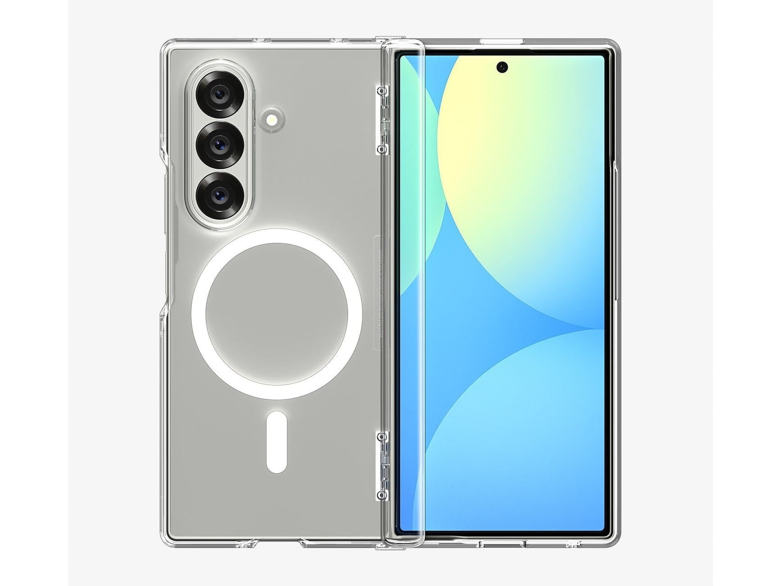 Spigen - Ultra Hybrid Pro (Mag Fit) - Galaxy Z Fold 7 - Clear White