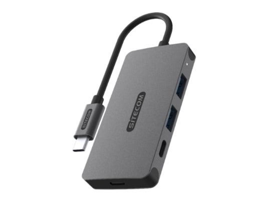 Sitecom - CN-5013 USB-C to 2x USB-A + 2x USB-C 10 Gbps Hub USB Hubs - Gray