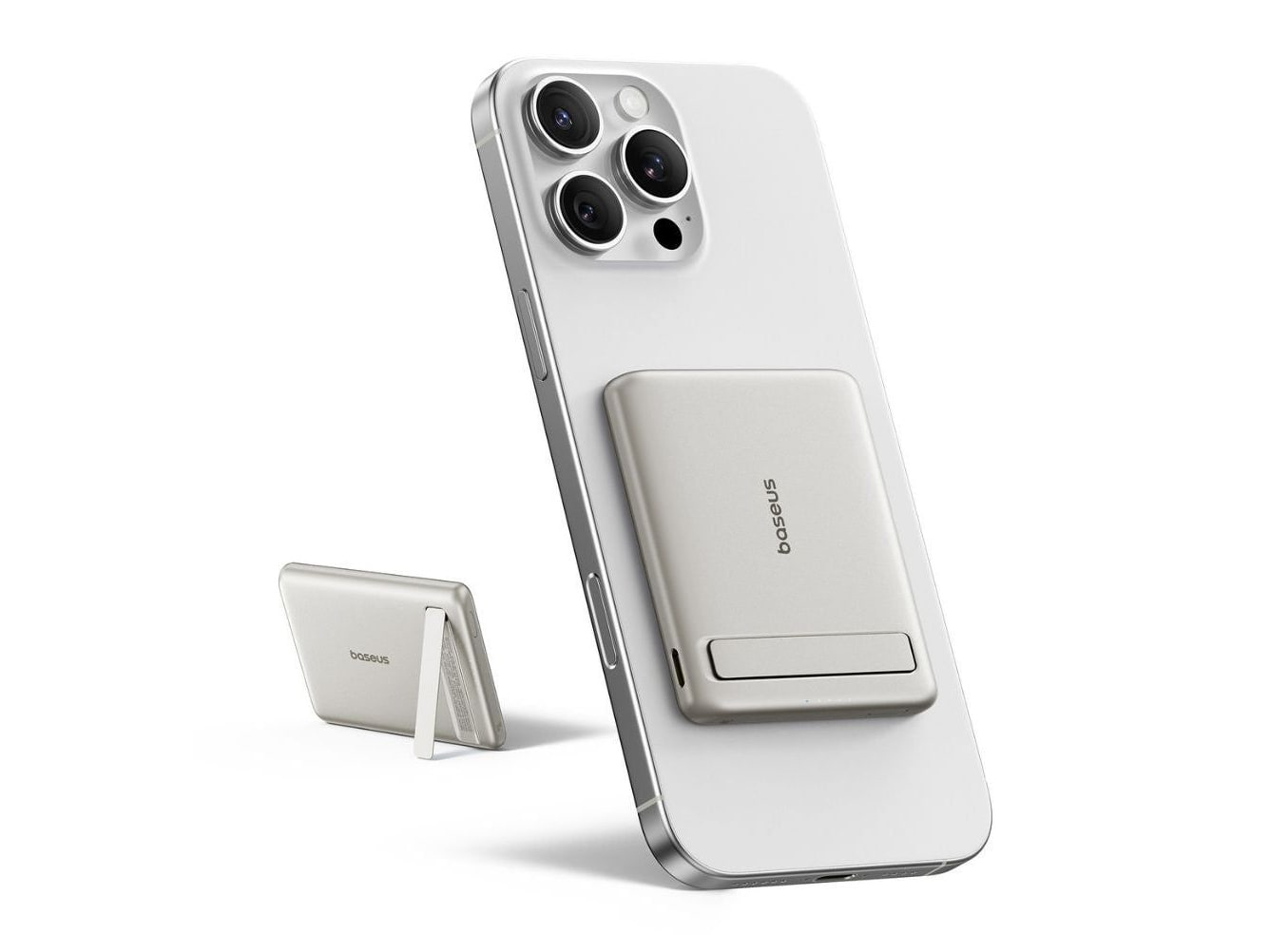 Baseus - PicoGo AM31 Mini Magnetic with Stand 5000 mAh Titanium Power Banks