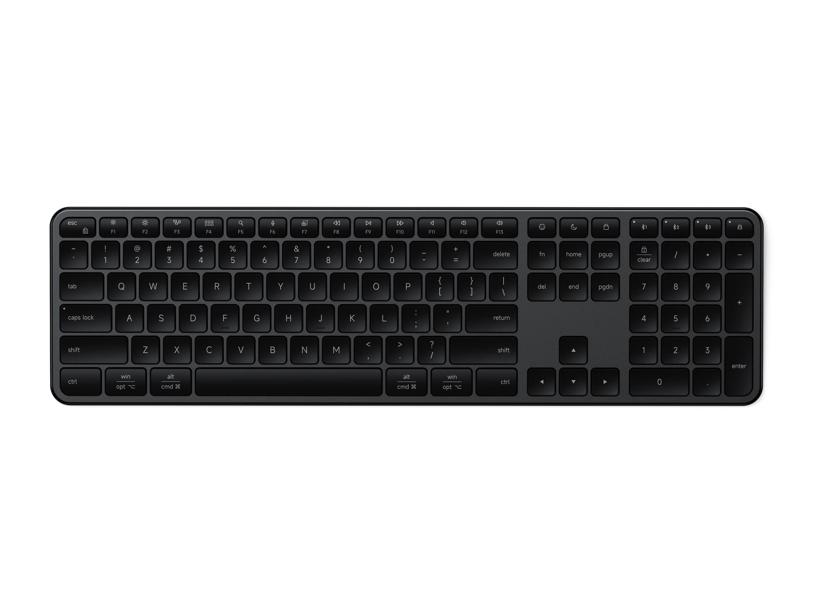 Satechi - Slim EX3 Wireless Keyboard Bluetooth Wireless Keyboards - Black
