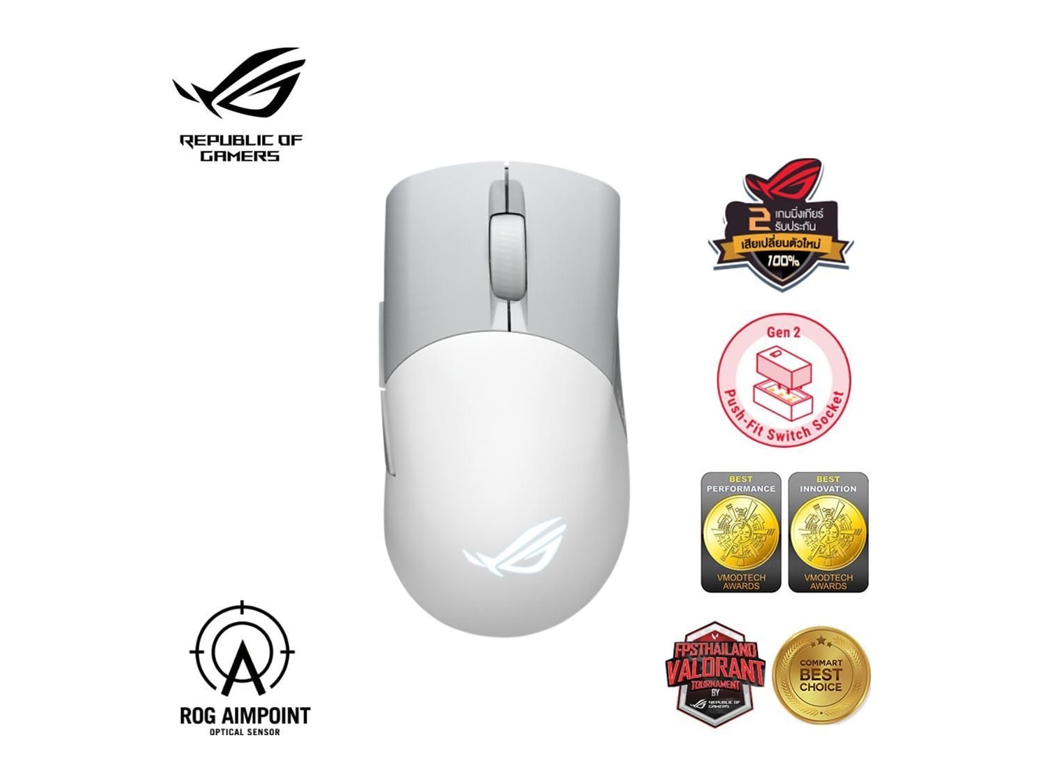 ASUS - ROG Keris Wireless AimPoint Mice