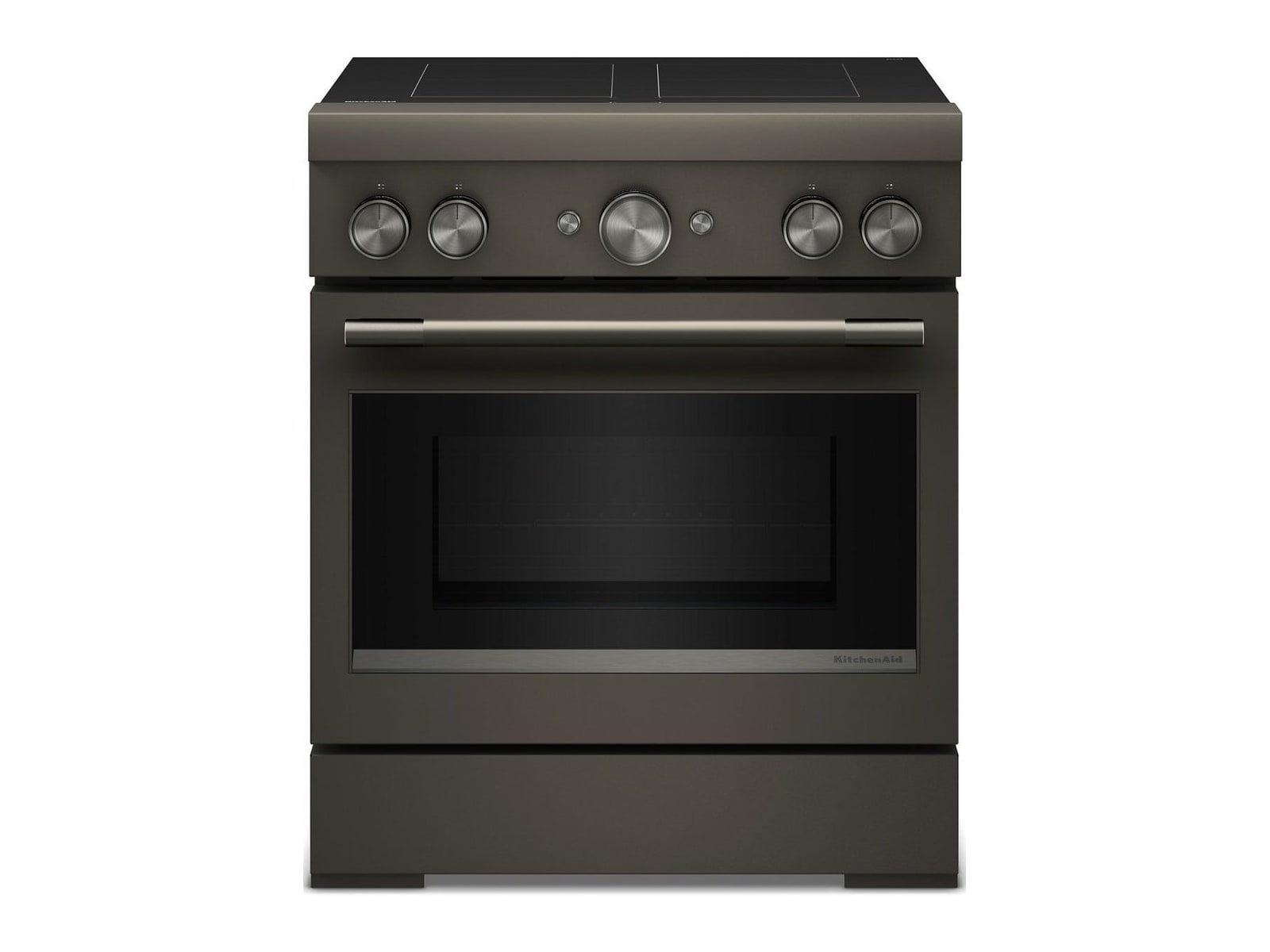 KitchenAid - 4.1 Cu. Ft. 4-Element Induction Commercial-Style Range with Air Fry 30-Inch Wide Black Ore Ovens & Ranges