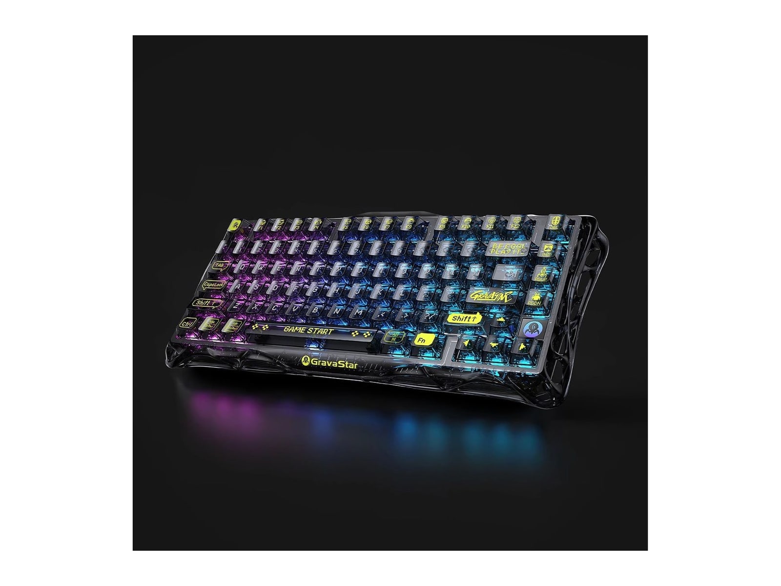 GravaStar - Mercury K1 Lite Mechanical Keyboards - Transparent Black