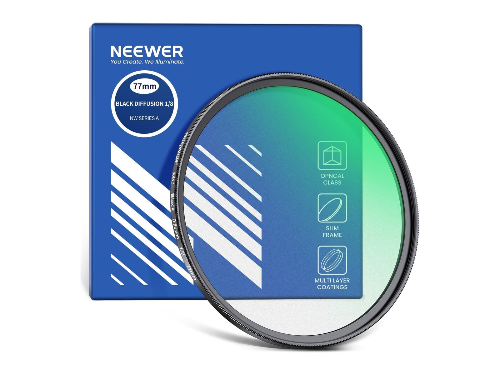 Neewer - 1/8 Black Diffusion Filter Cinematic Dreamy Effect Filter Camera Accessories
