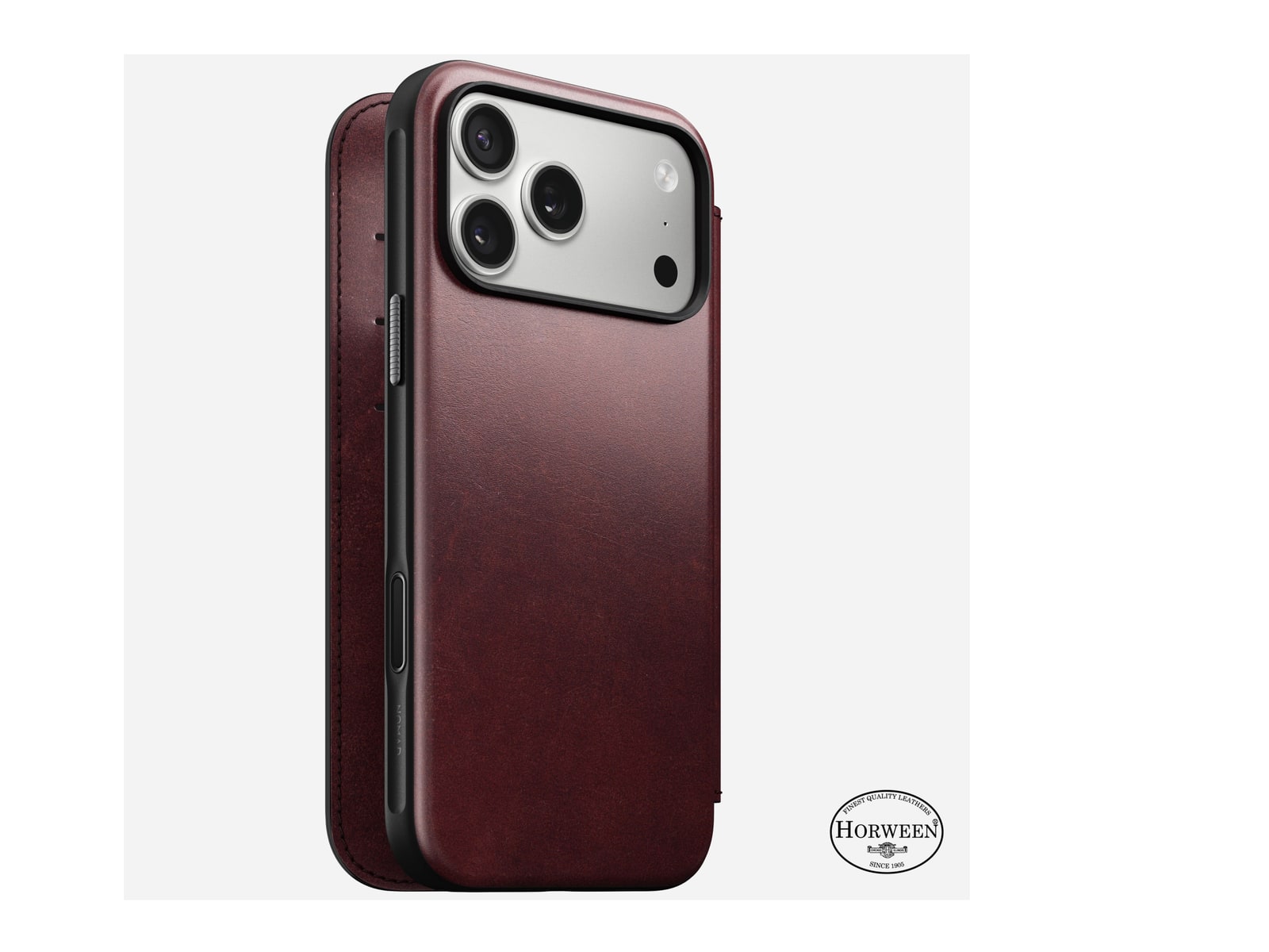 Nomad - Modern Leather Folio - iPhone 17 Pro Max - Burgundy