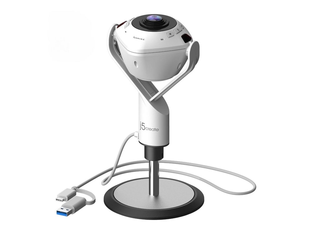 j5create - JVU368 360 Degree AI Webcams - White