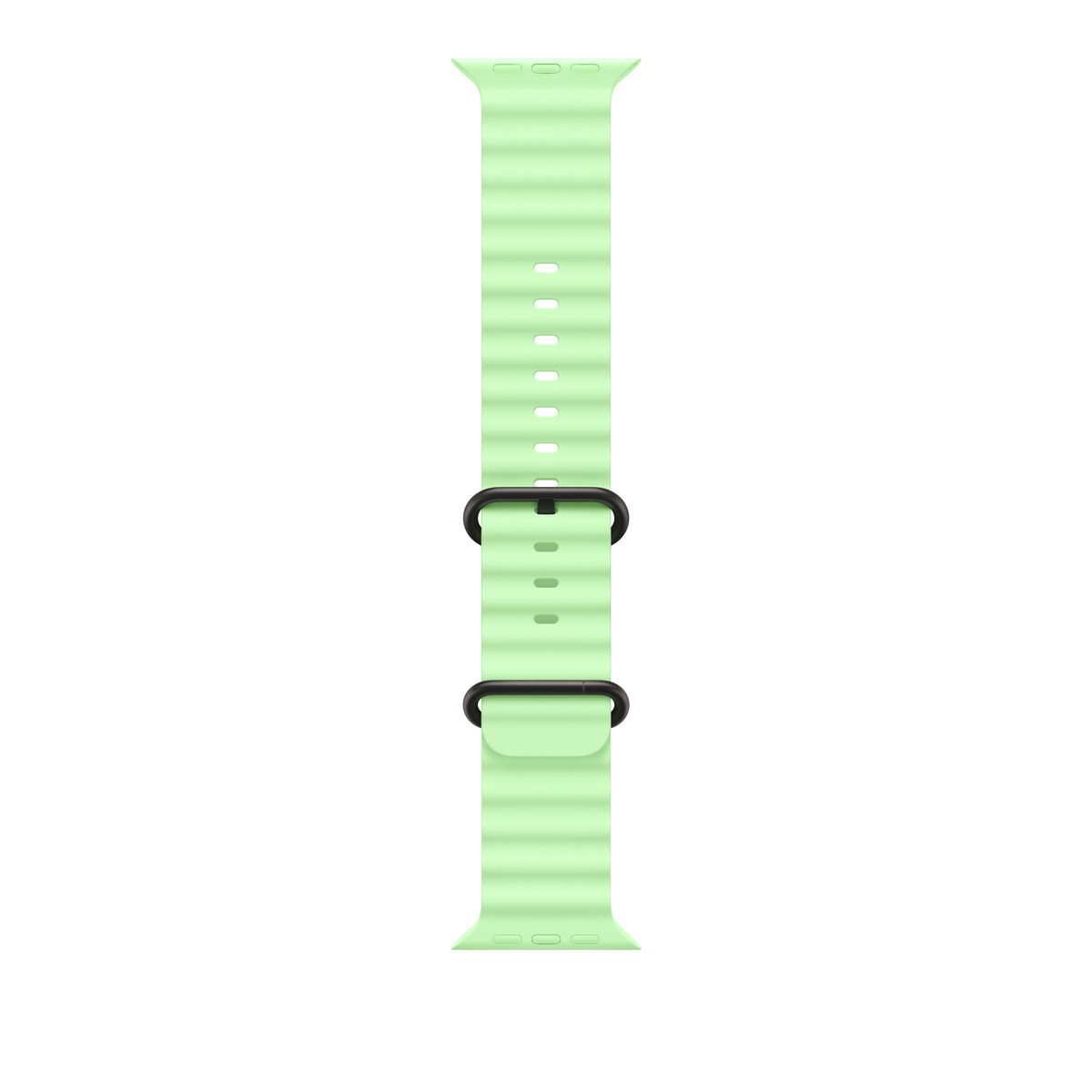 Apple - Apple Watch Ocean Band - 49mm - Black Titanium Finish - Neon Green