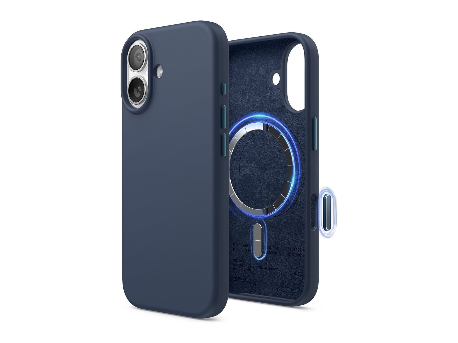 elago - MagSafe Silicone Case - iPhone 17 - Jean Indigo