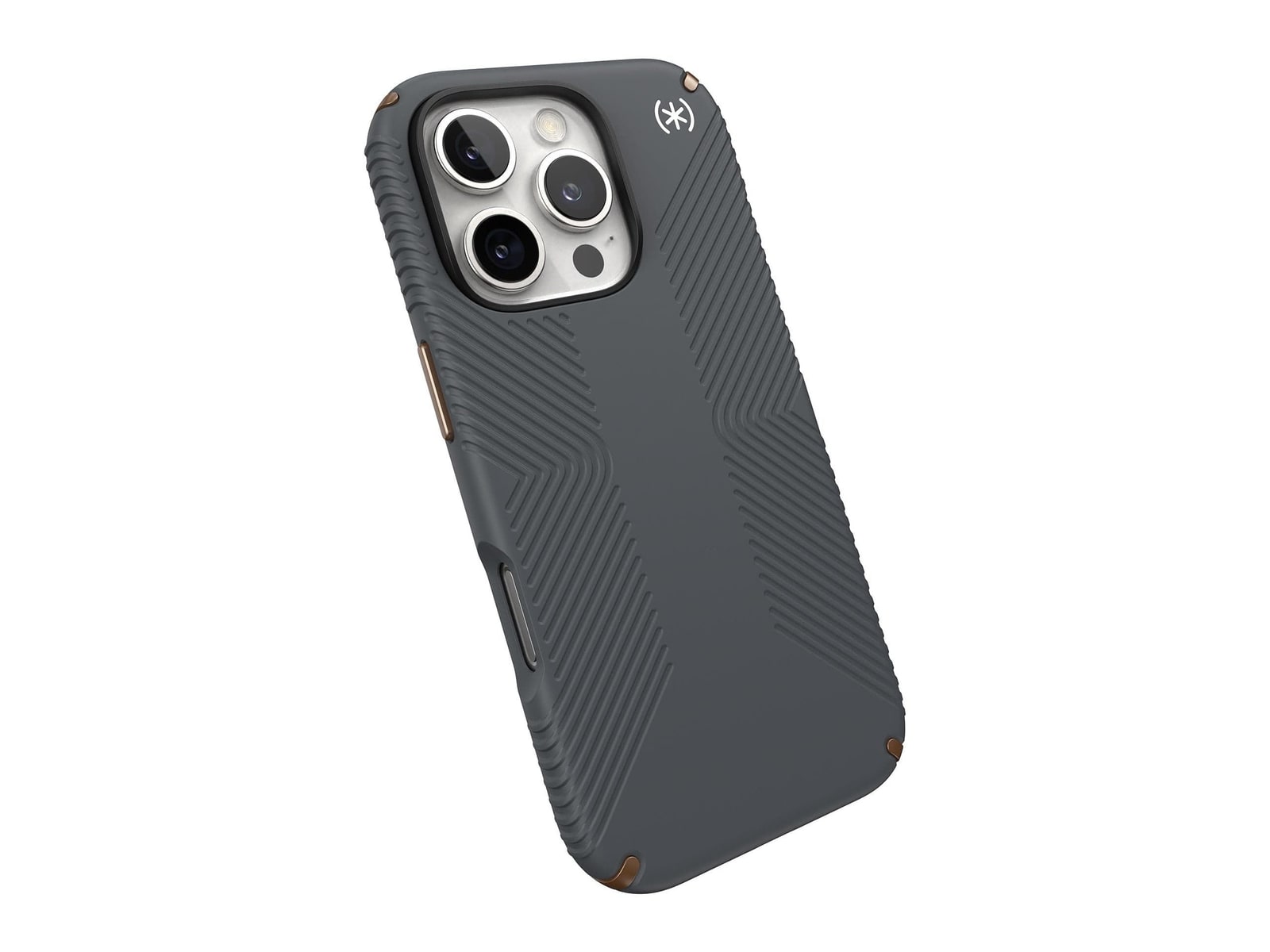 Speck - Presidio2 Grip - iPhone 16 Pro - Charcoal Grey/Cool Bronze